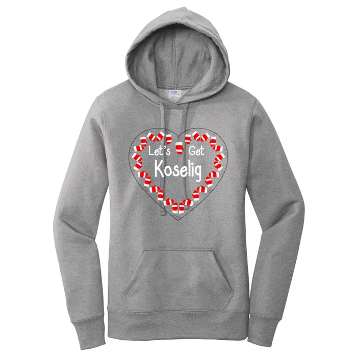 LetS Get Koselig Cosy Mitten Heart Koselig Meaningful Gift Women's Pullover Hoodie