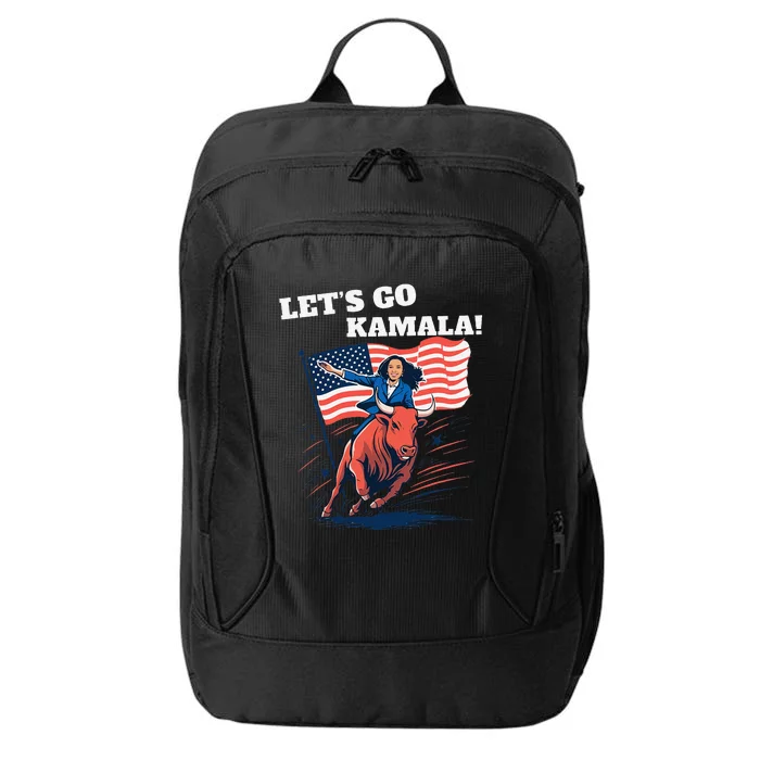 LetS Go Kamala Blue Text Election 2024 City Backpack