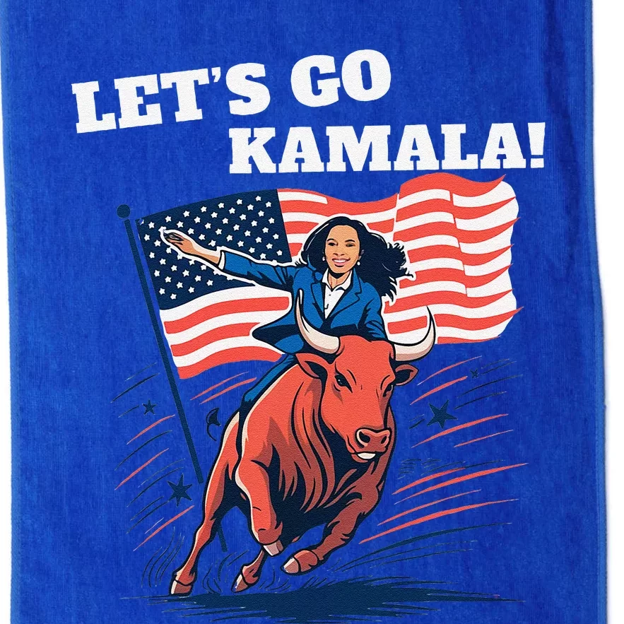 LetS Go Kamala Blue Text Election 2024 Platinum Collection Golf Towel