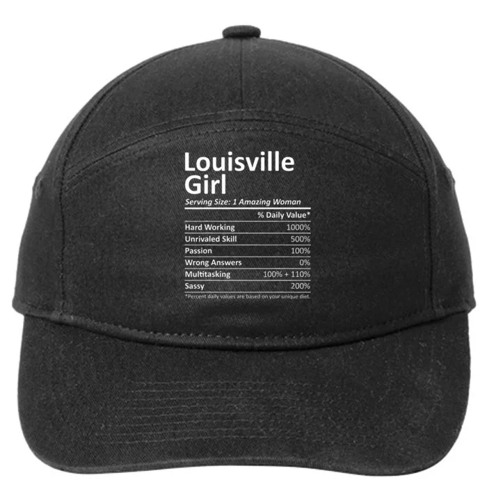 Louisville Girl Ky Kentucky Funny City Home Roots 7-Panel Snapback Hat