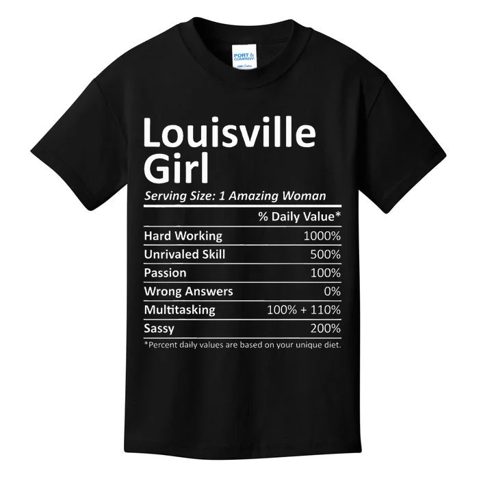 Louisville Girl Ky Kentucky Funny City Home Roots Kids T-Shirt