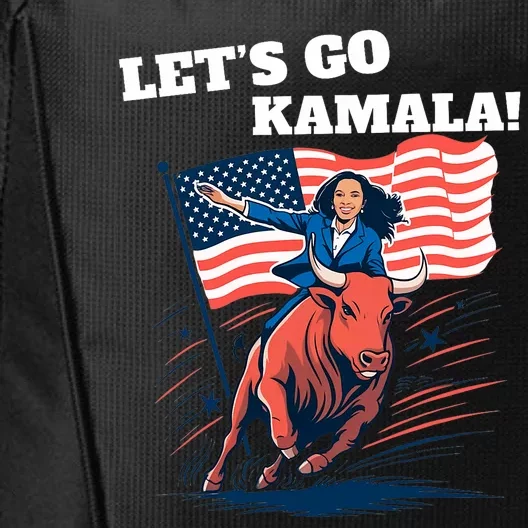 LetS Go Kamala Blue Text Election 2024 City Backpack