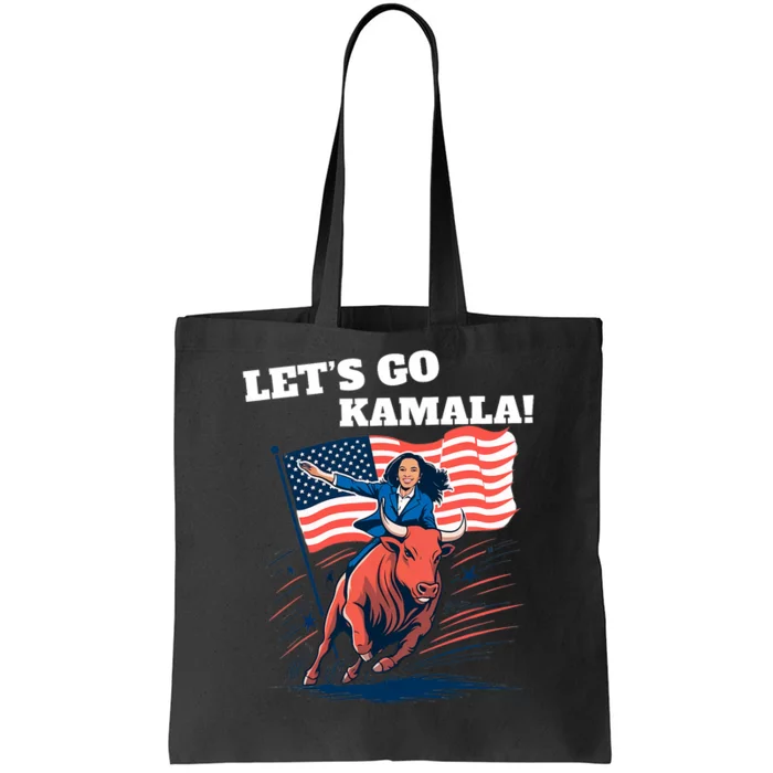 LetS Go Kamala Blue Text Election 2024 Tote Bag