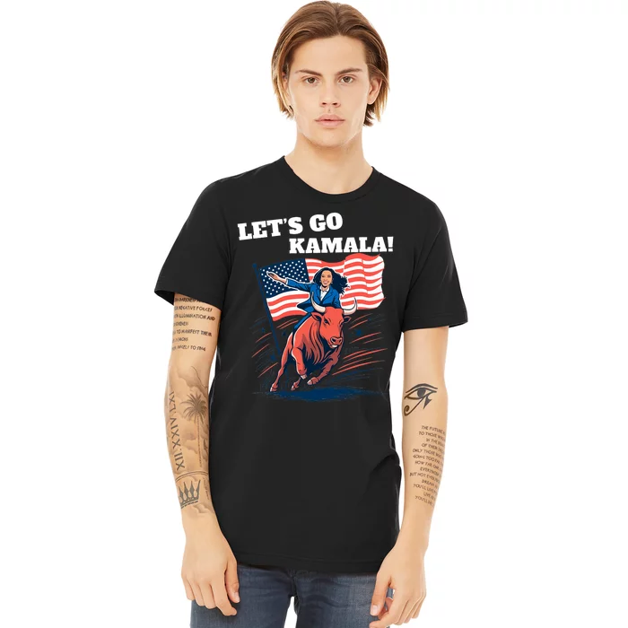 LetS Go Kamala Blue Text Election 2024 Premium T-Shirt