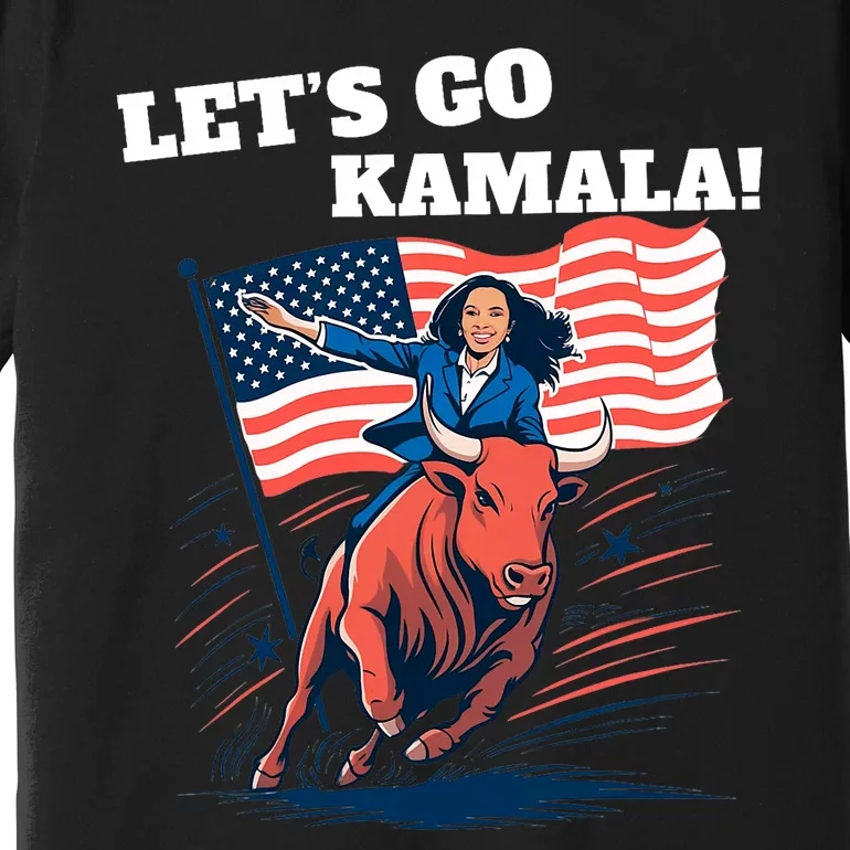 LetS Go Kamala Blue Text Election 2024 Premium T-Shirt