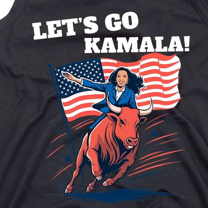 LetS Go Kamala Blue Text Election 2024 Tank Top