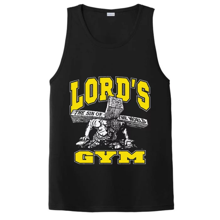 Lords Gym LordS The Sin Of World Jesus Performance Tank