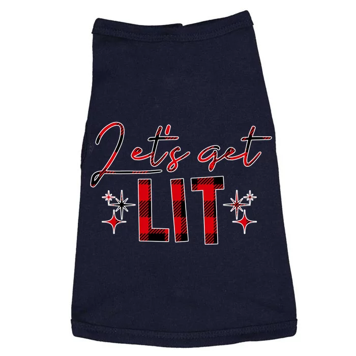 Lets Get Lit Christmas Holiday Party Doggie Tank