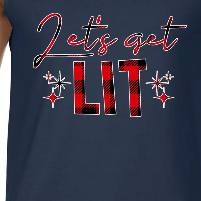 Lets Get Lit Christmas Holiday Party Comfort Colors® Tank Top