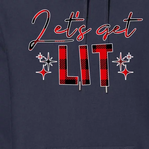 Lets Get Lit Christmas Holiday Party Premium Hoodie