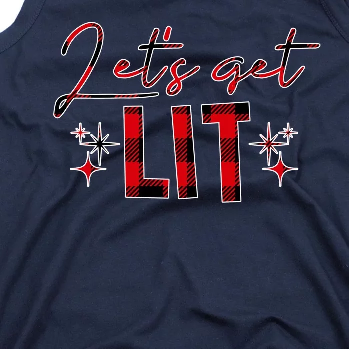 Lets Get Lit Christmas Holiday Party Tank Top