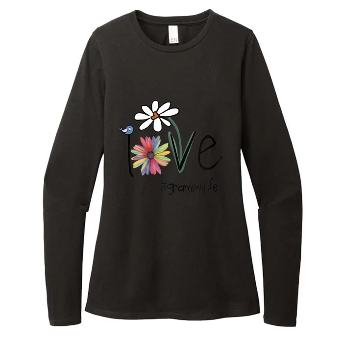 Love Grammy Life Art Flower Gift Womens CVC Long Sleeve Shirt