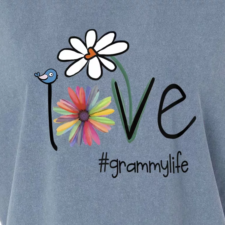 Love Grammy Life Art Flower Gift Garment-Dyed Women's Muscle Tee