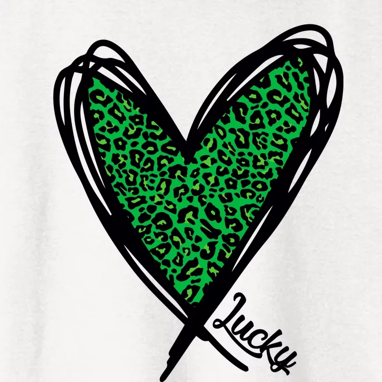 Lucky Green Leopard Print Saint Patricks Women's Crop Top Tee