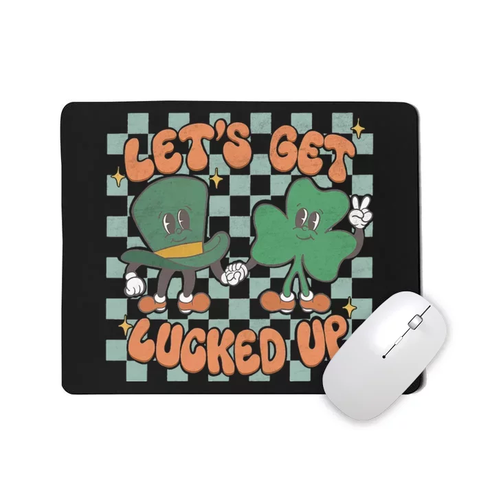 Let's Get Lucked Up Beer Lover Shamrock St Patricks Day Mousepad