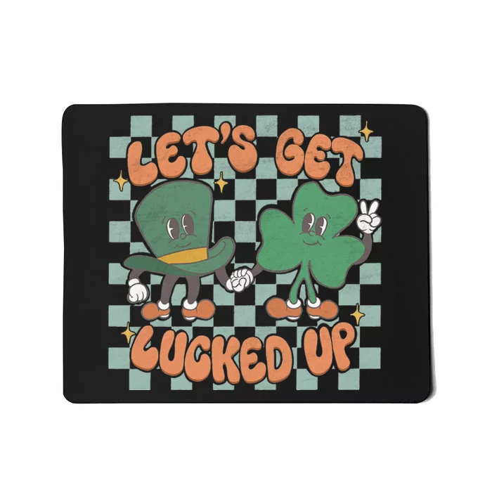 Let's Get Lucked Up Beer Lover Shamrock St Patricks Day Mousepad