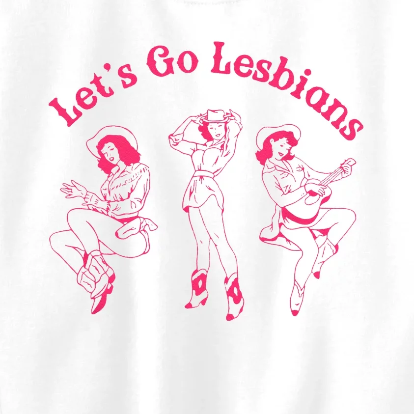 Let's Go Lesbians Subtle Lesbian Live Laugh Lesbian LGBTQ Kids Sweatshirt