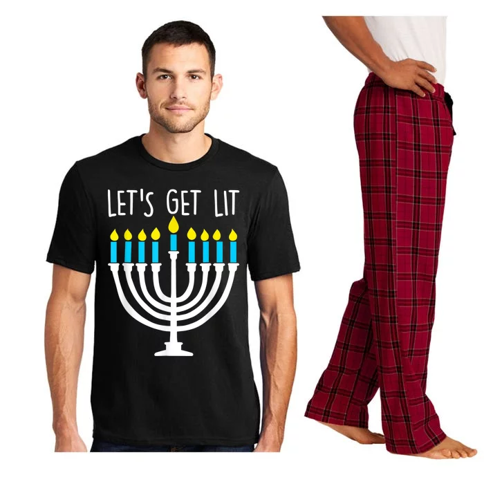 Let's Get Lit Funny Hanukkah Chanukah Pajamas Girls Pajama Set