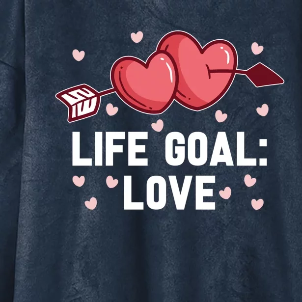 Life Goal Love Gift Cupid Angel Funny Valentine's Day Gift Hooded Wearable Blanket