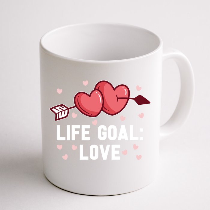 Life Goal Love Gift Cupid Angel Funny Valentine's Day Gift Front & Back Coffee Mug