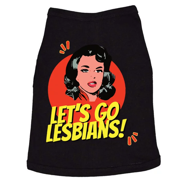 LetS Go Lesbians! Retro Lesbian Subtle Lesbian Doggie Tank