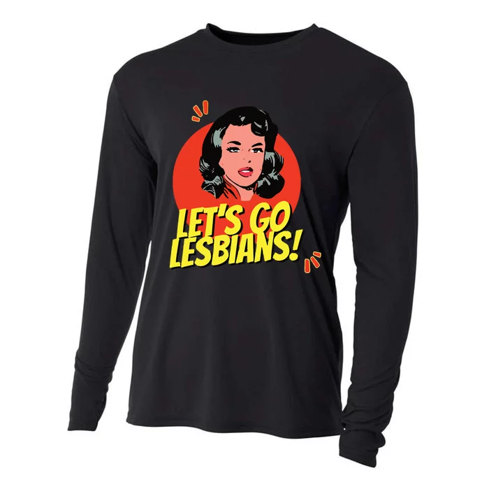 LetS Go Lesbians! Retro Lesbian Subtle Lesbian Cooling Performance Long Sleeve Crew