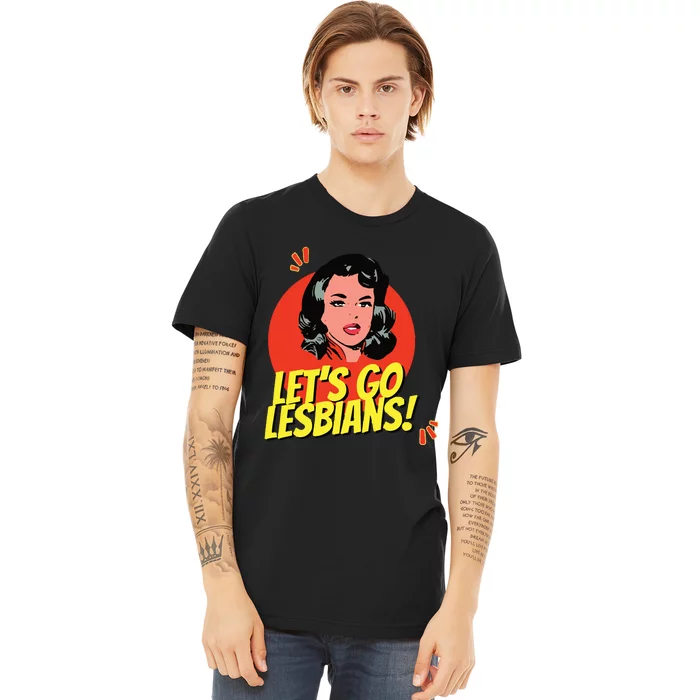 LetS Go Lesbians! Retro Lesbian Subtle Lesbian Premium T-Shirt