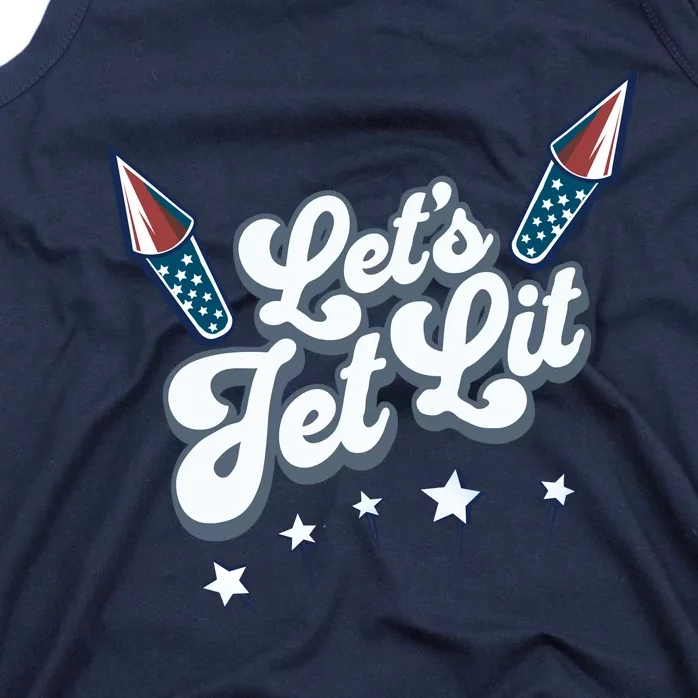 LetS Get Lit Patriotic Fourth Of July 4th Tank Top