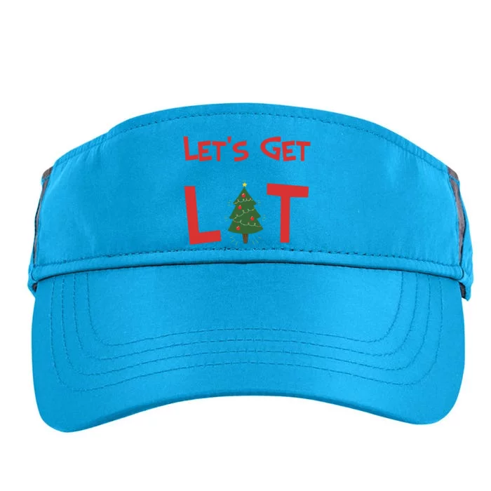 Let's Get Lit Funny Christmas Ing Xmas Lights Funny Gift Adult Drive Performance Visor