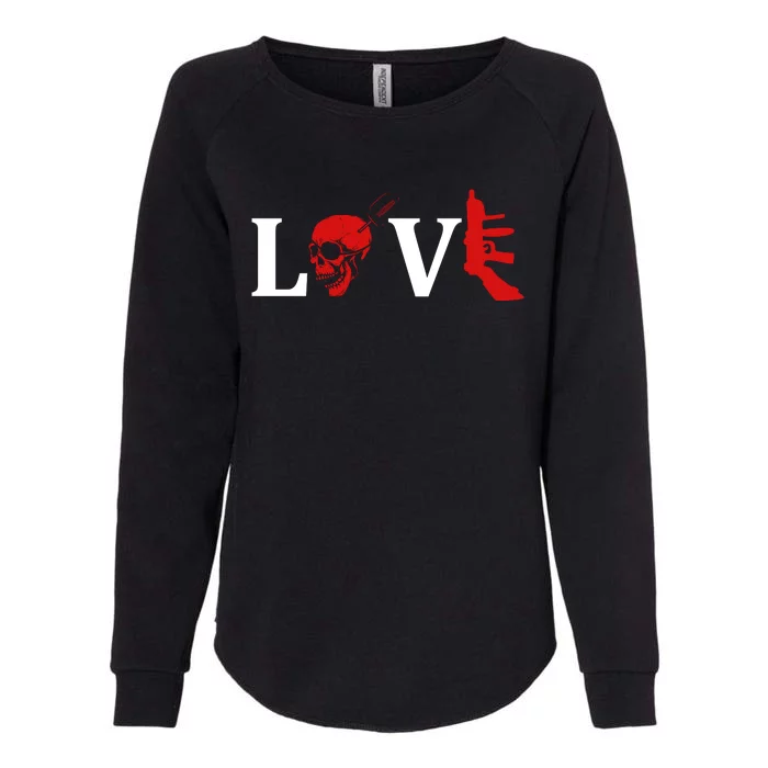 Love Guns Womens California Wash Sweatshirt