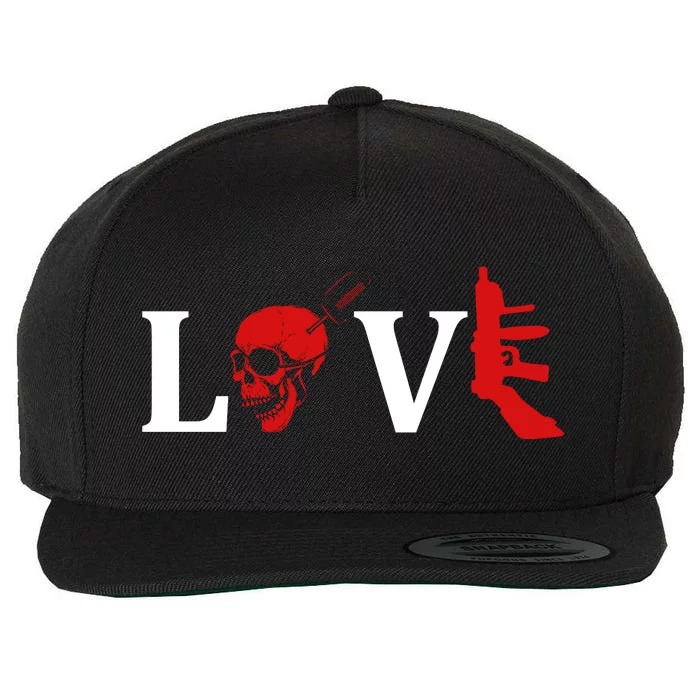 Love Guns Wool Snapback Cap