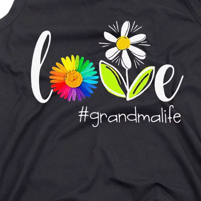 Love Grandma Life Wildlife Flower Tank Top