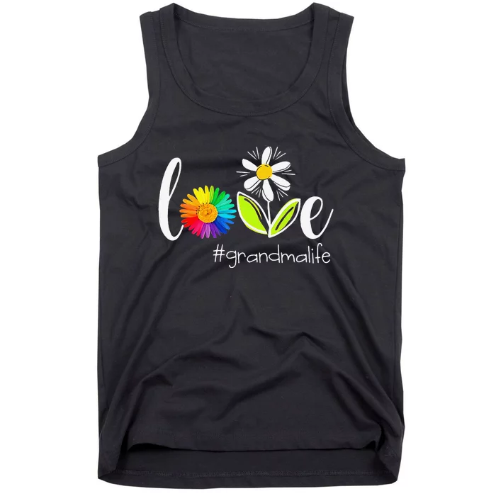 Love Grandma Life Wildlife Flower Tank Top