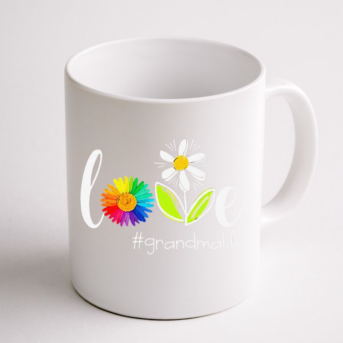 Love Grandma Life Wildlife Flower Front & Back Coffee Mug