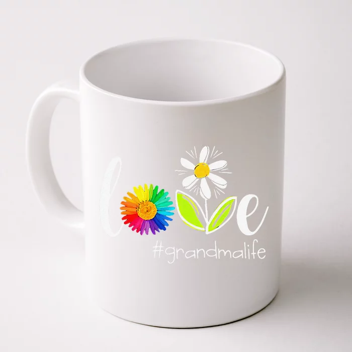 Love Grandma Life Wildlife Flower Front & Back Coffee Mug