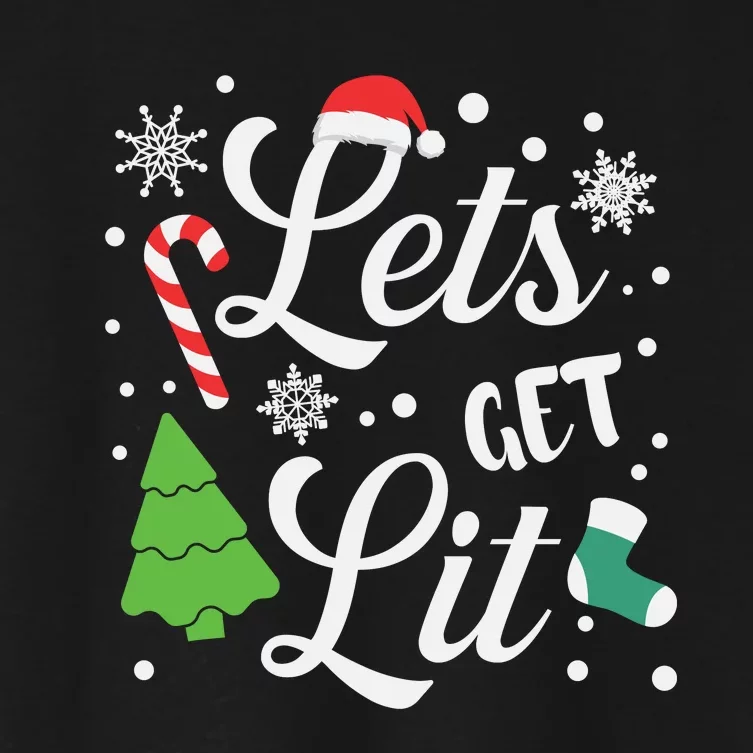 Lets Get Lit Women's Crop Top Tee