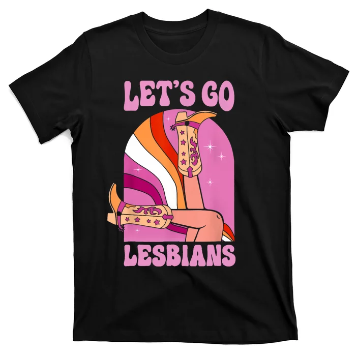 LetS Go Lesbians Lgbtq Lesbian Pride Month Cowgirl T-Shirt