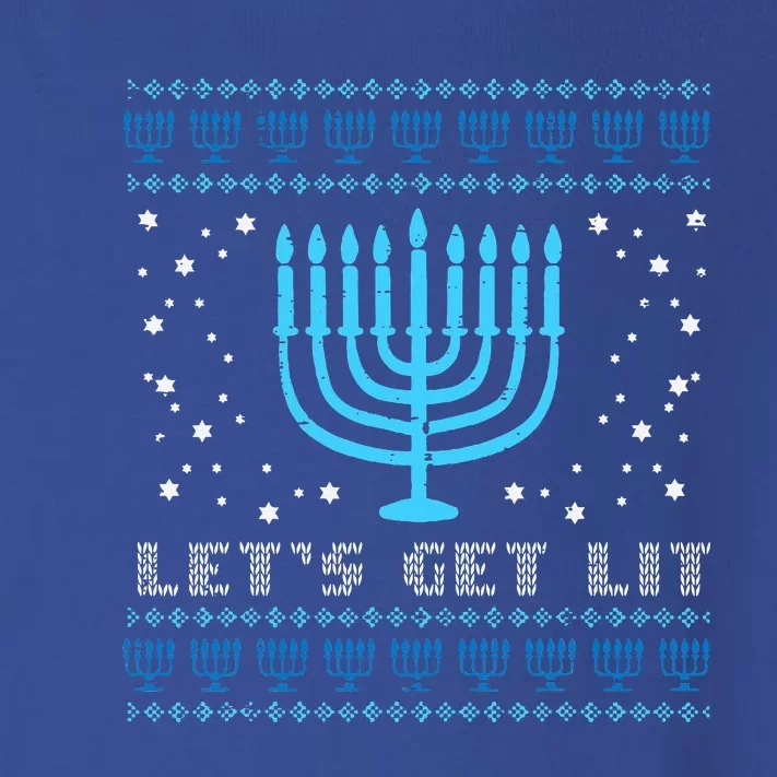 Lets Get Lit Ugly Hanukkah Menorah Chanukah Jew Toddler Long Sleeve Shirt