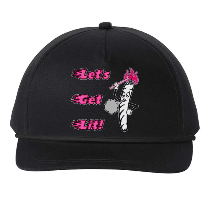 LetS Get Lit! Apparel Snapback Five-Panel Rope Hat