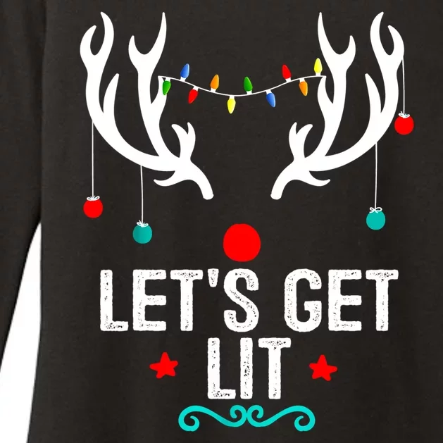 LetS Get Lit Cool Christmas Womens CVC Long Sleeve Shirt