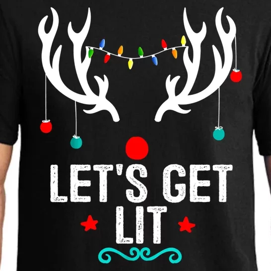 LetS Get Lit Cool Christmas Pajama Set