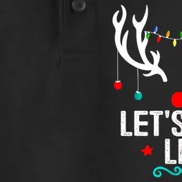 LetS Get Lit Cool Christmas Dry Zone Grid Performance Polo