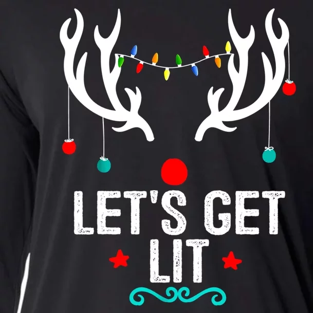 LetS Get Lit Cool Christmas Cooling Performance Long Sleeve Crew