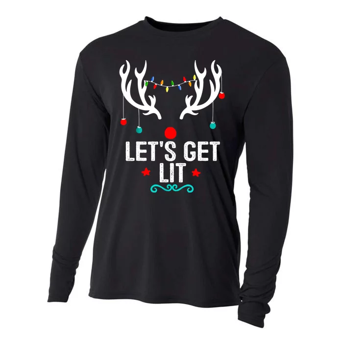 LetS Get Lit Cool Christmas Cooling Performance Long Sleeve Crew