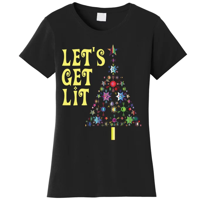 Lets Get Lit Shirts Adult Funny Christmas Women's T-Shirt