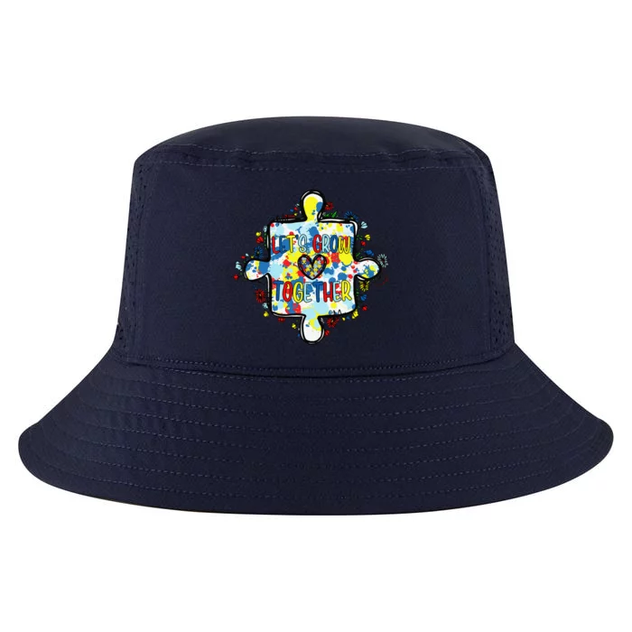 Lets Grow Love Together Autism Awareness Cool Comfort Performance Bucket Hat