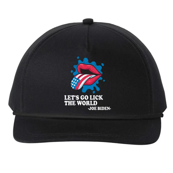 Let's Go Lick The World Joe Biden Snapback Five-Panel Rope Hat