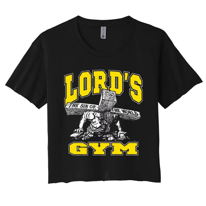 Lords Gym LordS The Sin Of World Jesus Women's Crop Top Tee