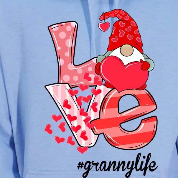 Love Granny Life Gnomie Valentine's Day Gift Granny Gift Unisex Surf Hoodie