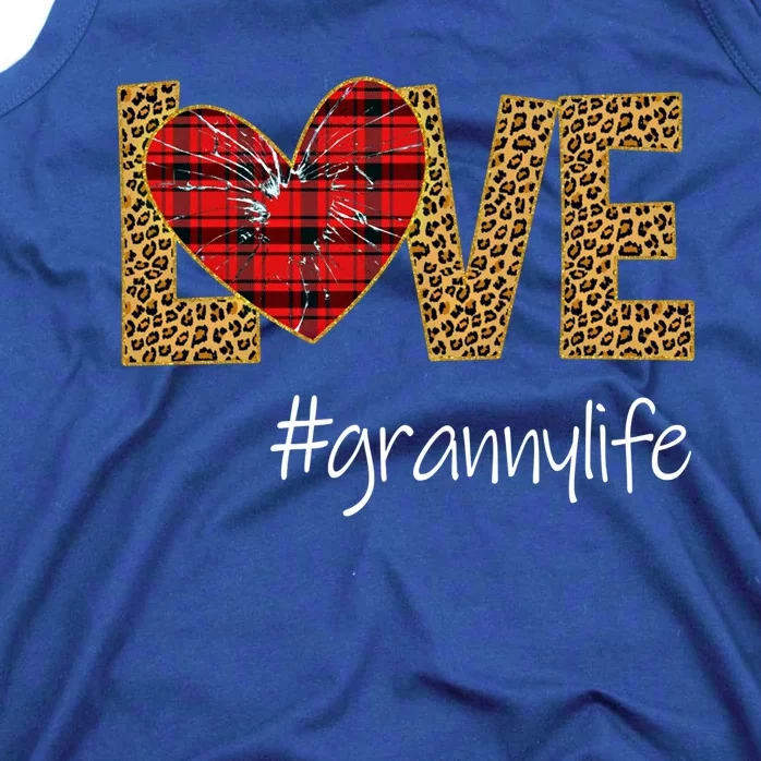 Love Granny Life Leopard Funny Mother Day Gift Meaningful Gift Tank Top